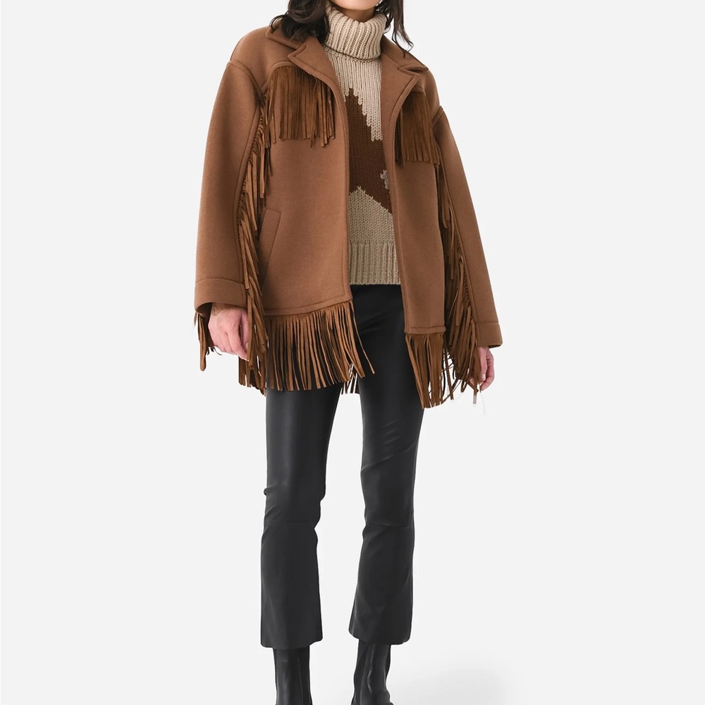 Goldbergh fringed oversized Jacket Brown Size 10